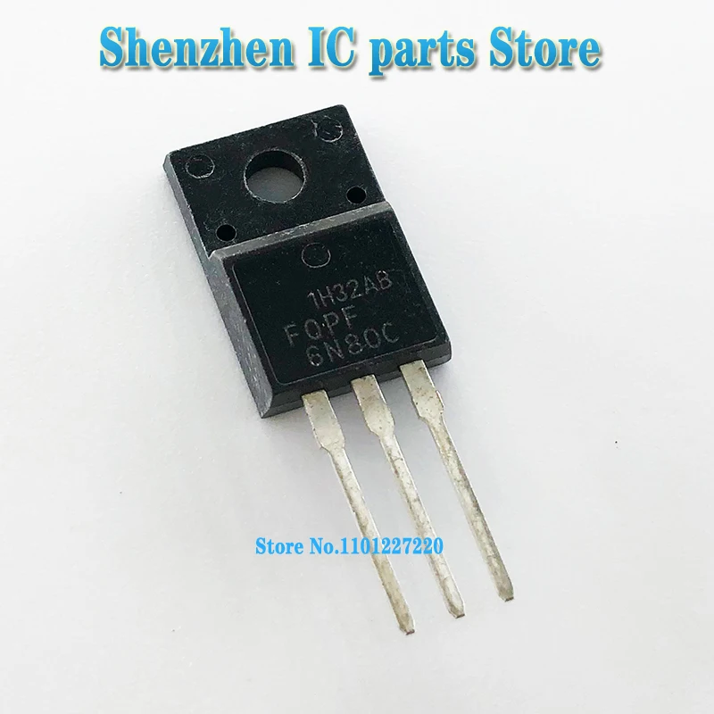 5 Stück FQP6N80C TO-220 Power MOSFET - FQP6N80 FQP 6N80C