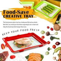 Food Preservation Tray BPA Free Reusable Stackable Food Tray Safety Plastic Food Refrigerator Storage Tray Keep Food Fresh Tray 2