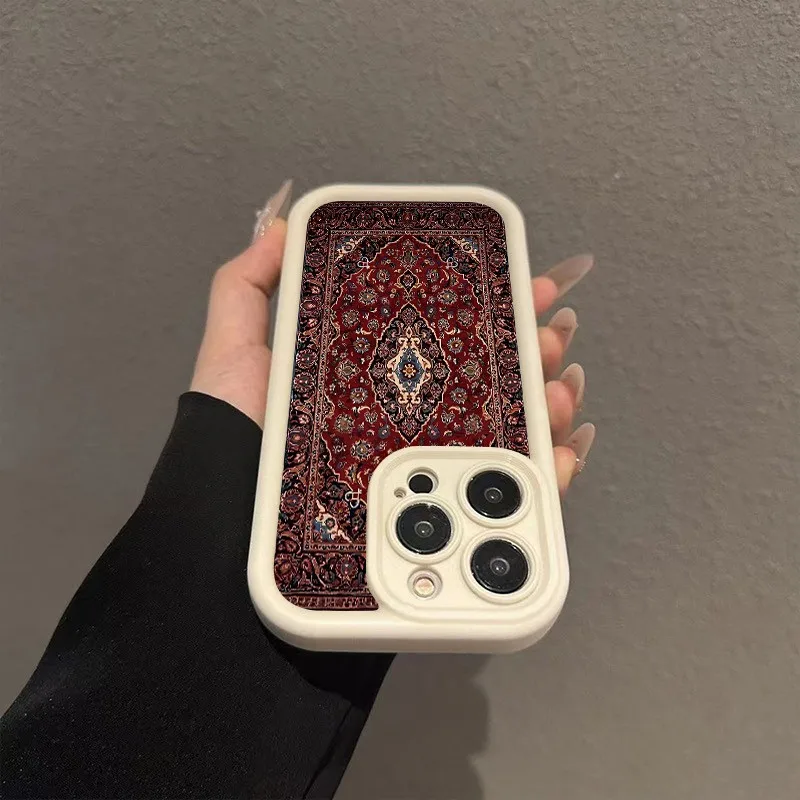 Retro-Inspired Bumper Phone Case with Durable Silicone TPU Cover