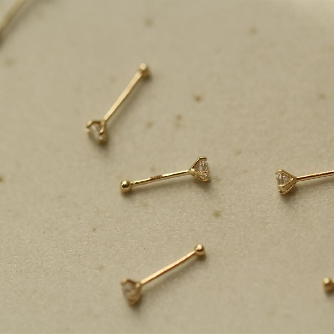 GOLDtutu Nose Rings and Studs, Body Jewelry, 14K Real Gold, Custom, Au585, kj467 4