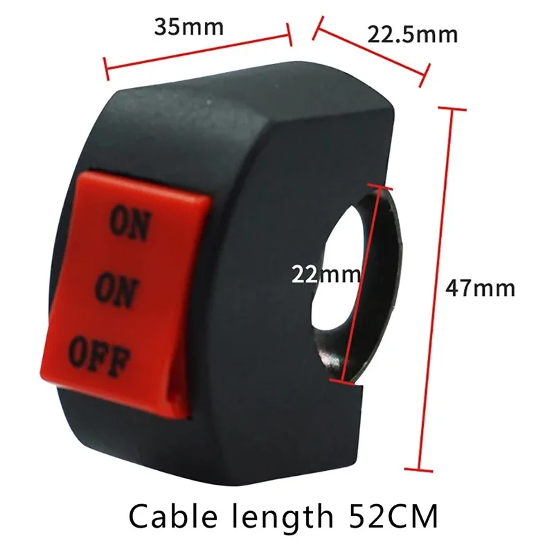 Motorcycle Handlebar Switch LED Headlight Switches Far Near Three Line Driving Light Motorbike Button