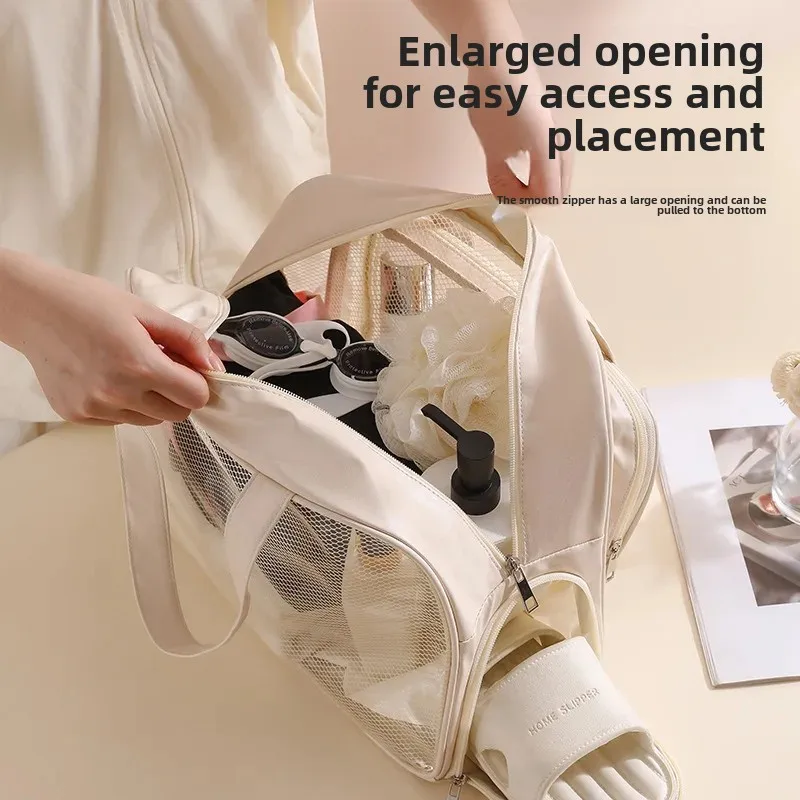Large Capacity Fitness Bag Transparent Swimming Travel Shoe Compartment Handheld Beach Bag Wet And Dry Separation Toiletry