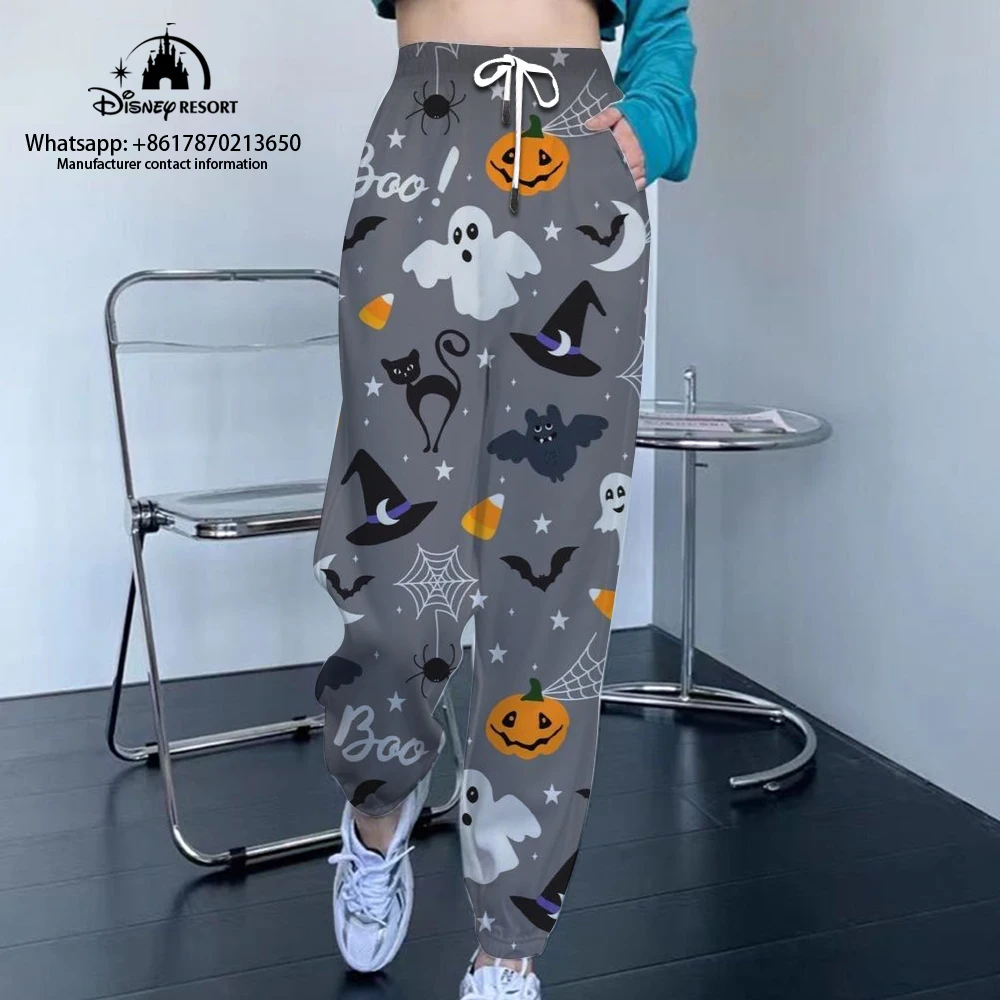 

Streetwear New Disney Sweatpants Women Hip Hop Mickey and Minnie Print Loose Sweatpants Drawstring 2023 Casual Cropped Pants