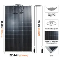 Panneau solaire 250W 2 pièces 125W panneaux solaires flexibles 18V cellule solaire monocristallin photovoltaïque pour Kit de système de chargeur de batterie 12V 2