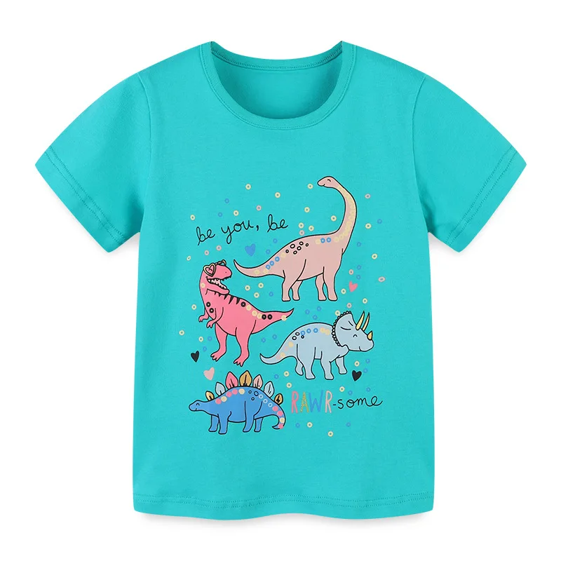 

ALISHINREY New Summer T Shirts Boys Short Sleeve Cotton Cartoon T-shirts Clothing Toddler Kids Tees Tops Children's Costume