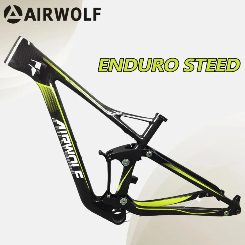 

Airwolf New Full Suspension Carbon MTB Bike Frame 1-1/8 To 1-1/2 29er PF30 Mountain Frameset 3K Twill Thru-Axle 148*12 Boost