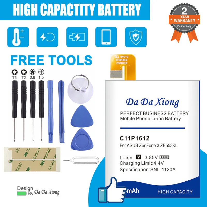 

7200mAh C11P1612 Battery For ASUS Zenfone 4 Max Pro Plus ZC554KL X00ID 3 Zoom Z01HDA ZE553KL