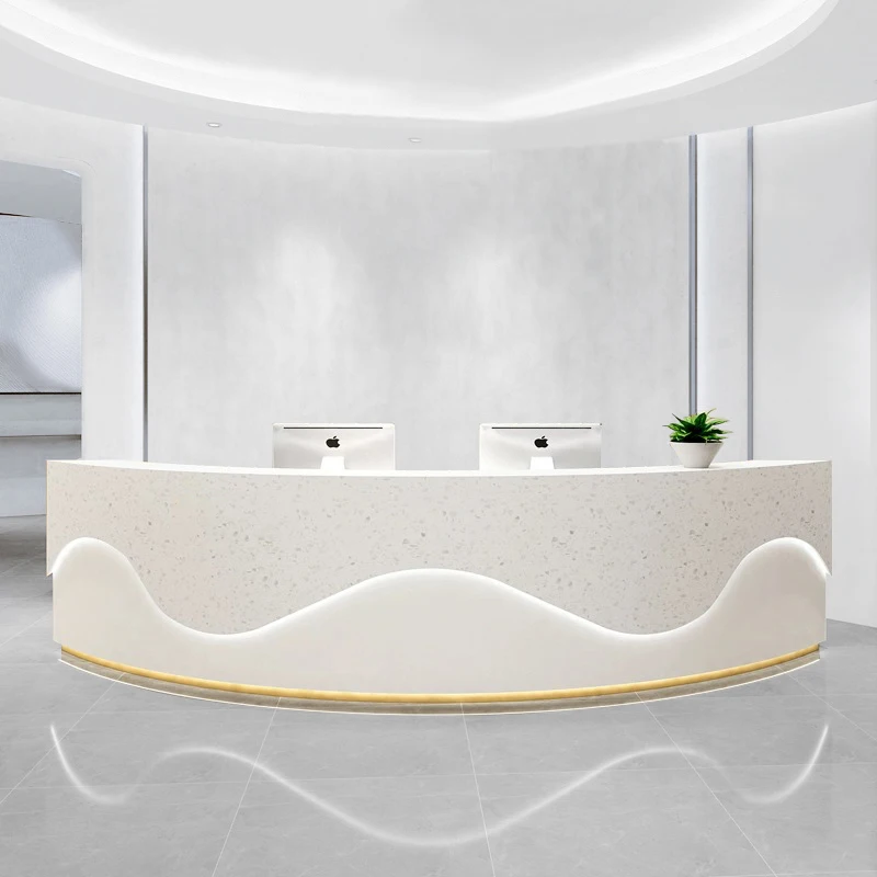 

Modern Reception Desk Beauty Salon Counter Spa Advisory Checkout Standing Cash Register Comptoir De Caisse Office Furniture