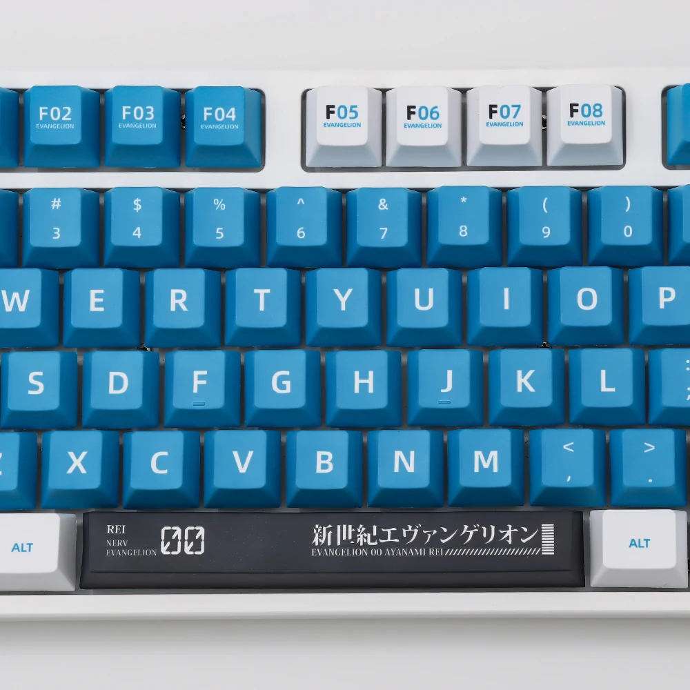 Chaves Conjunto Eva 00 Tema Keycaps Pbt Tintura Sub Tampões Chave para mx Switch Teclado Mecânico Cherry Xda Perfil Keycap 134 - Imagem 5