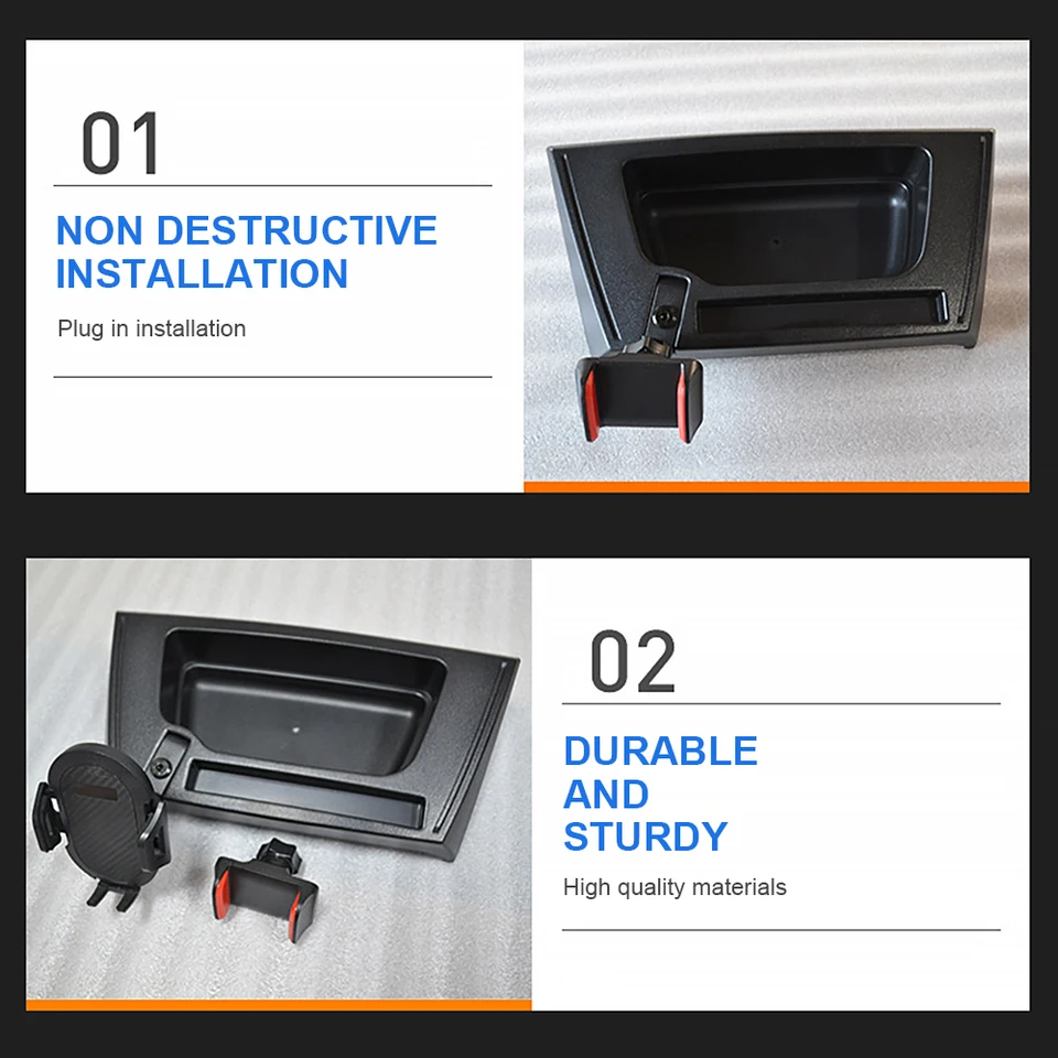 Caja De Almacenamiento Para Consola Central De Jeep Wrangler JK 2011-2017 - Plástico ABS Negro, 23.5x18x8.5 Cm | Organizador Interior Jeep, Accesorio Para Consola, Almacenamiento Extra