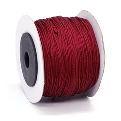 Versatile 0.8mm Nylon Beading Cord for Jewelry and Handicrafts (Purplish Red)