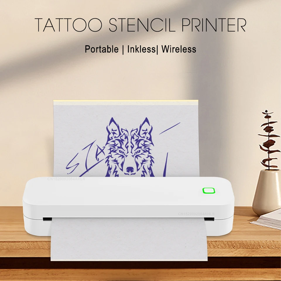 タトゥーステンシルプリンター,Bluetooth付きワイヤレスA4