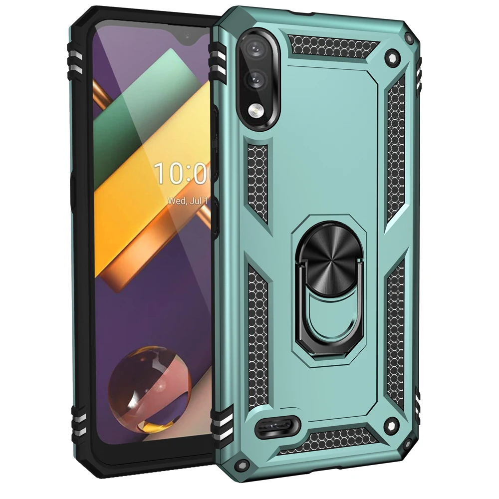 Rugged Armor Tpu Bumper Ring Stand Fundas Cover For Lg K22 Lgk22 6.2 Inch Case Shockproof Protective Shell Housing