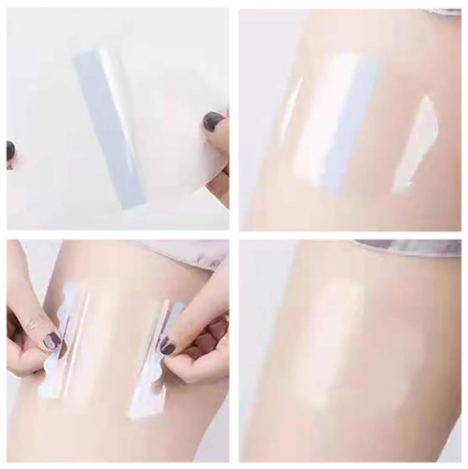 남녀 공용 일회용 허벅지 테이프, 투명 보이지 않는 바디, 마찰 없는 패드 패치, 야외 마모 방지, 허벅지 페이스트, 6 개, 12 개