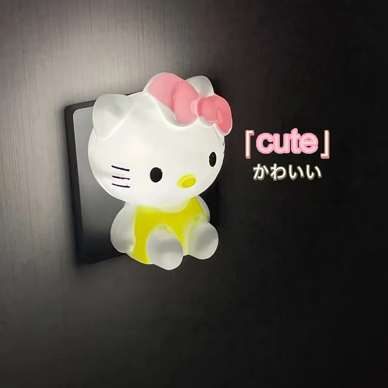 

Hello Kitty Switch Models Night Light Y2K Sanrio Cute Anime Kids Bedroom Weak Light Energy-Saving Lighting Go To The Bathroom