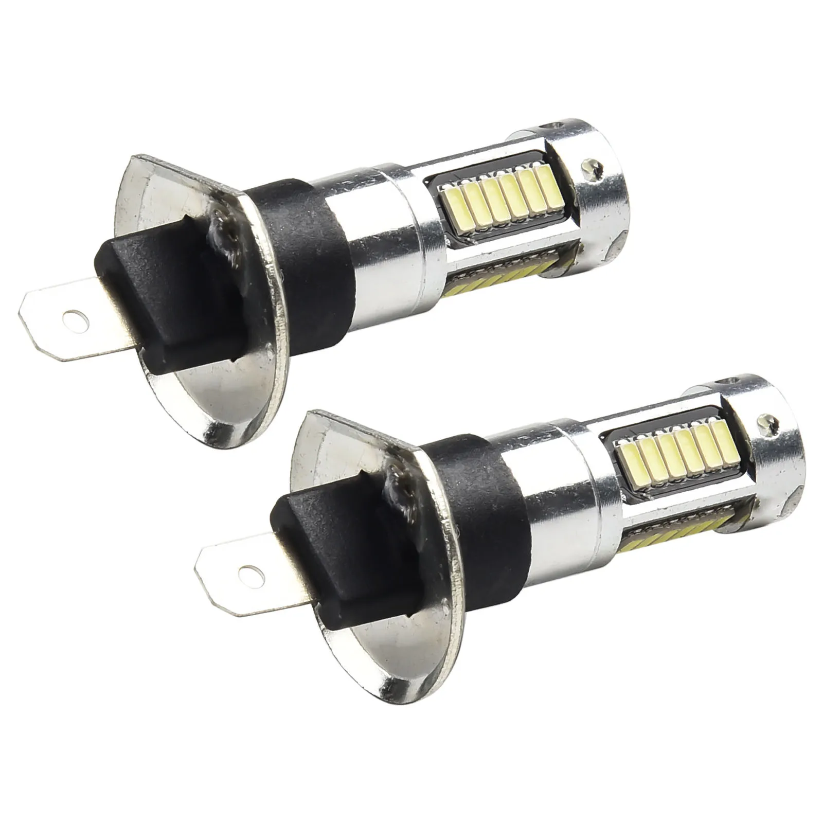 2Pcs H1 LED 안개 전구 6000k 흰색 LED 안개 운전 슈퍼 밝은 4014 DC 12V  24V 칩 자동차 헤드 라이트 전구 액세서리