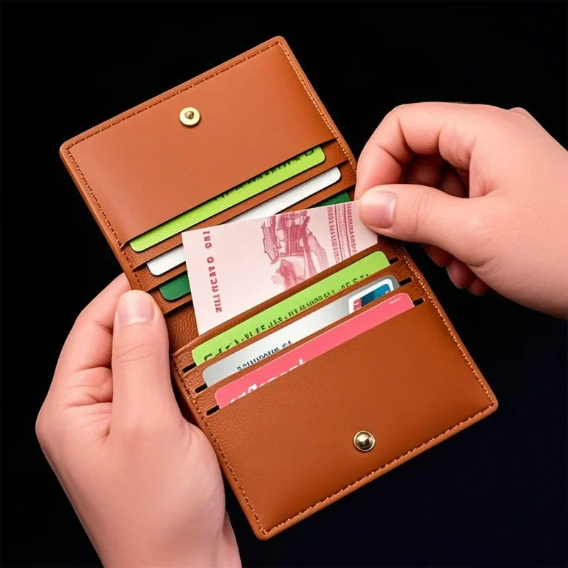 Card Bag Slim Compact Bank ID Card Case Driver's License Wallet Simple and Anti Demagnetization Credit Holder