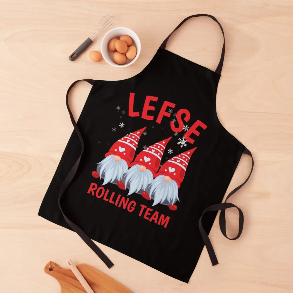 

lefse rolling team matching family - Christmas gnome gnomies Apron Apron For Hairdresser Kitchen Things And For Home