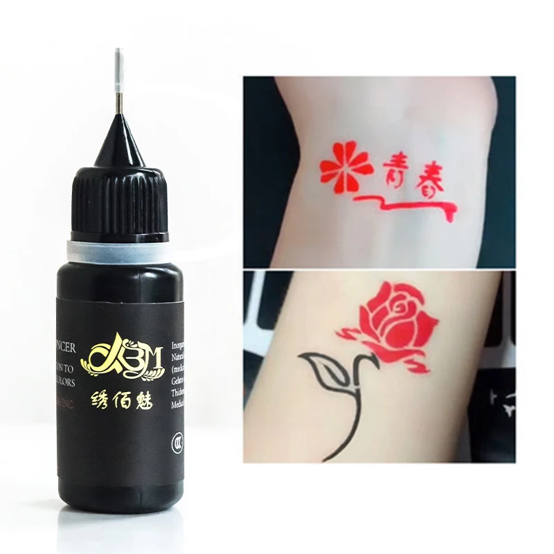 10ml Juice Temporary Tattoo Liquid DIY Tattoo Juice Ink Semi-permanent Waterproof Body Art Paint tattoo ink