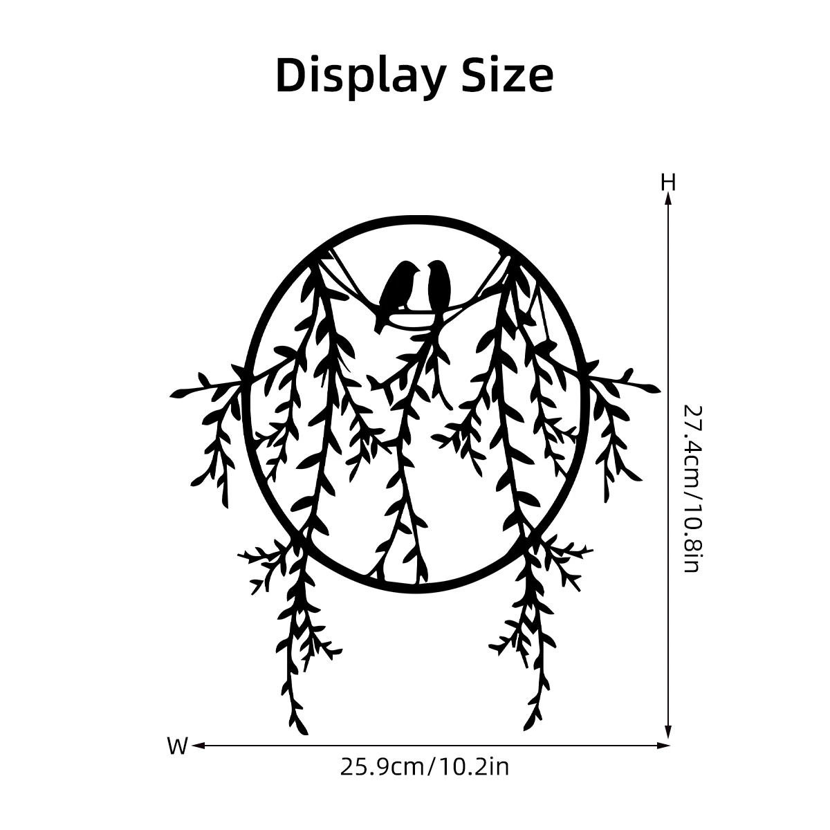 Bird in The Willow Tree Wall Stickers Decoration for Bedroom Girls Gift Wall Art Kids Room Sweet Home Decore Living Room