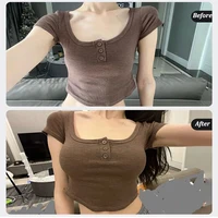 Femmes Sexy sans couture soutiens-gorge col en V profond Bralette Sexy Lingerie lettre sangle hauts Push Up sous-vêtements sans fil brassière pour femme 3