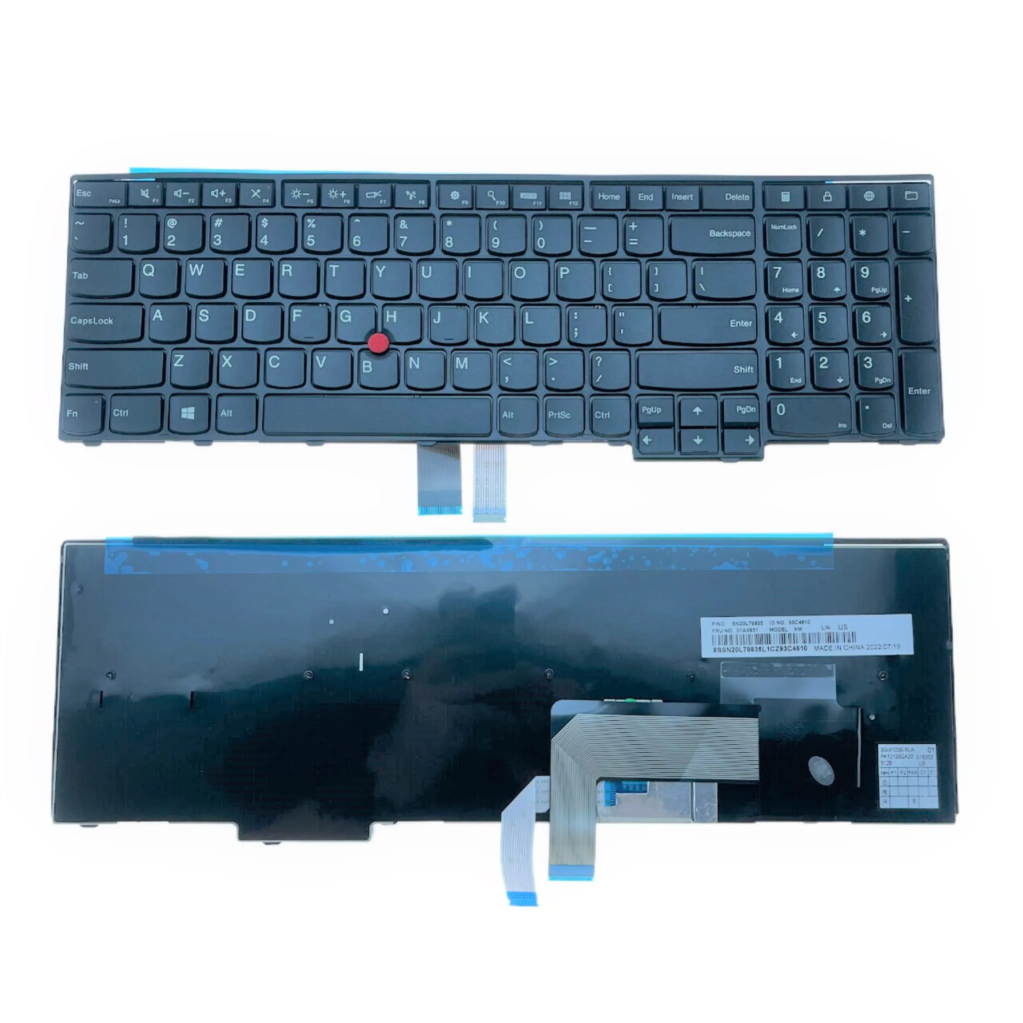 Teclado Portátil us ar para Lenovo Thinkpad P50s T560 W540 T540p W541 T550 W550s L540 L560 E531 0c44918 01ax651 Novo