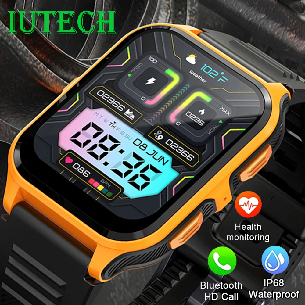 

Мужские Смарт-часы IUTECH, 1,83 дюйма, Bluetooth, водостойкие, IP68