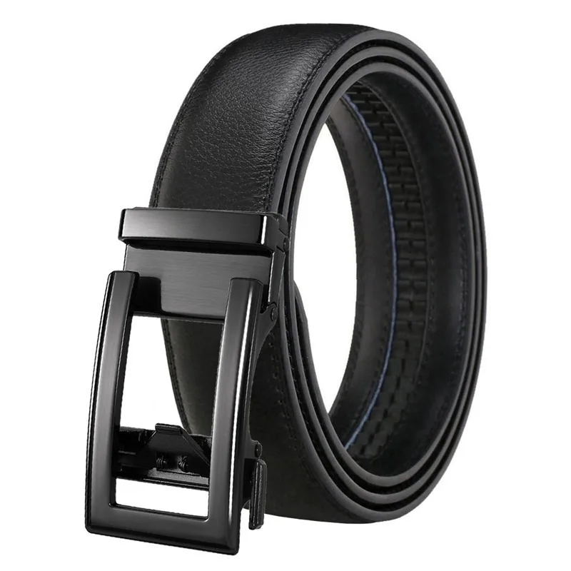 Luxury Men's Leather Belt - High Quality Designer Craftsmanship in White, Blue, Red, Brown