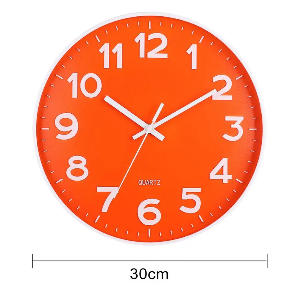 12-Inch Wall Clock High-precision Battery Operated Quartz Clock Wall Art Decoration Analog Decorative For Kitchen Bedroom Home 6