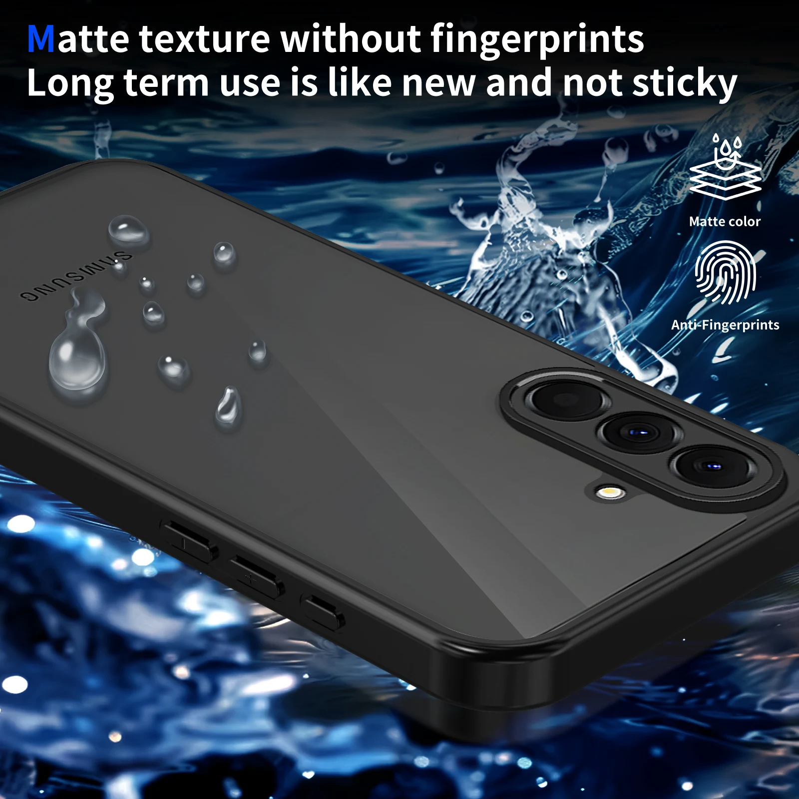 Luxury Matte Transparent Shockproof Phone Case Cover