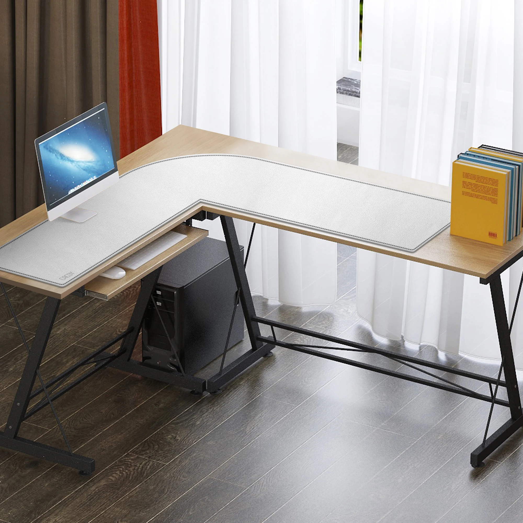 Tapete De Escritorio Grande Con Estampado De Leopardo, Alfombrilla De Mouse Antideslizante Extendida Para Juegos Para Oficina Y Hogar, Bordes Cosidos, Ideal Para Escribir Y Jugar (16 X 35.5 Pulgadas