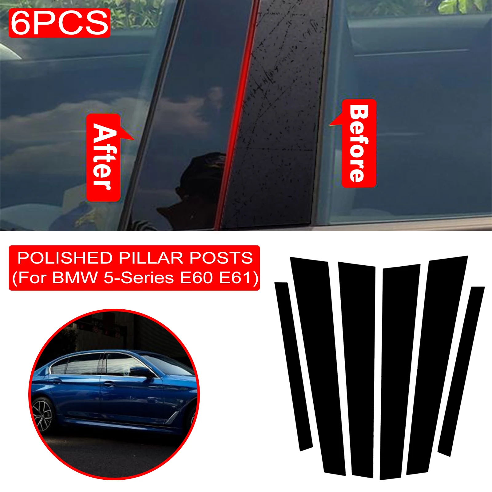 ڵ  Ʈ Ŀ BC ÷ ƼĿ,  ʶ Ʈ, bmw, BMW 5 ø E60, E61,  2004-2010 , ׼, 6 