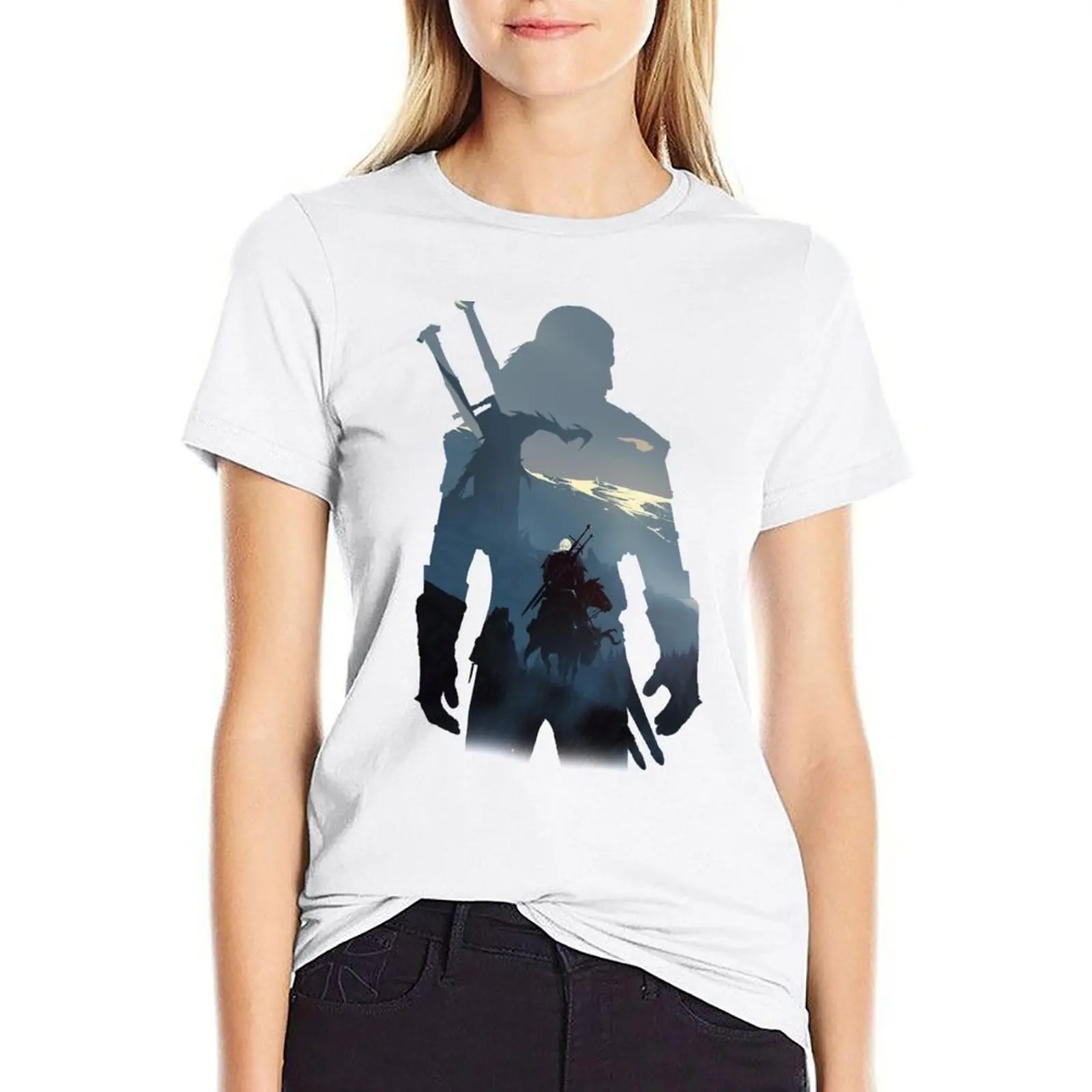 

Женская футболка дикой охоты, дизайнерская одежда, роскошная женская одежда, Топ для женщин