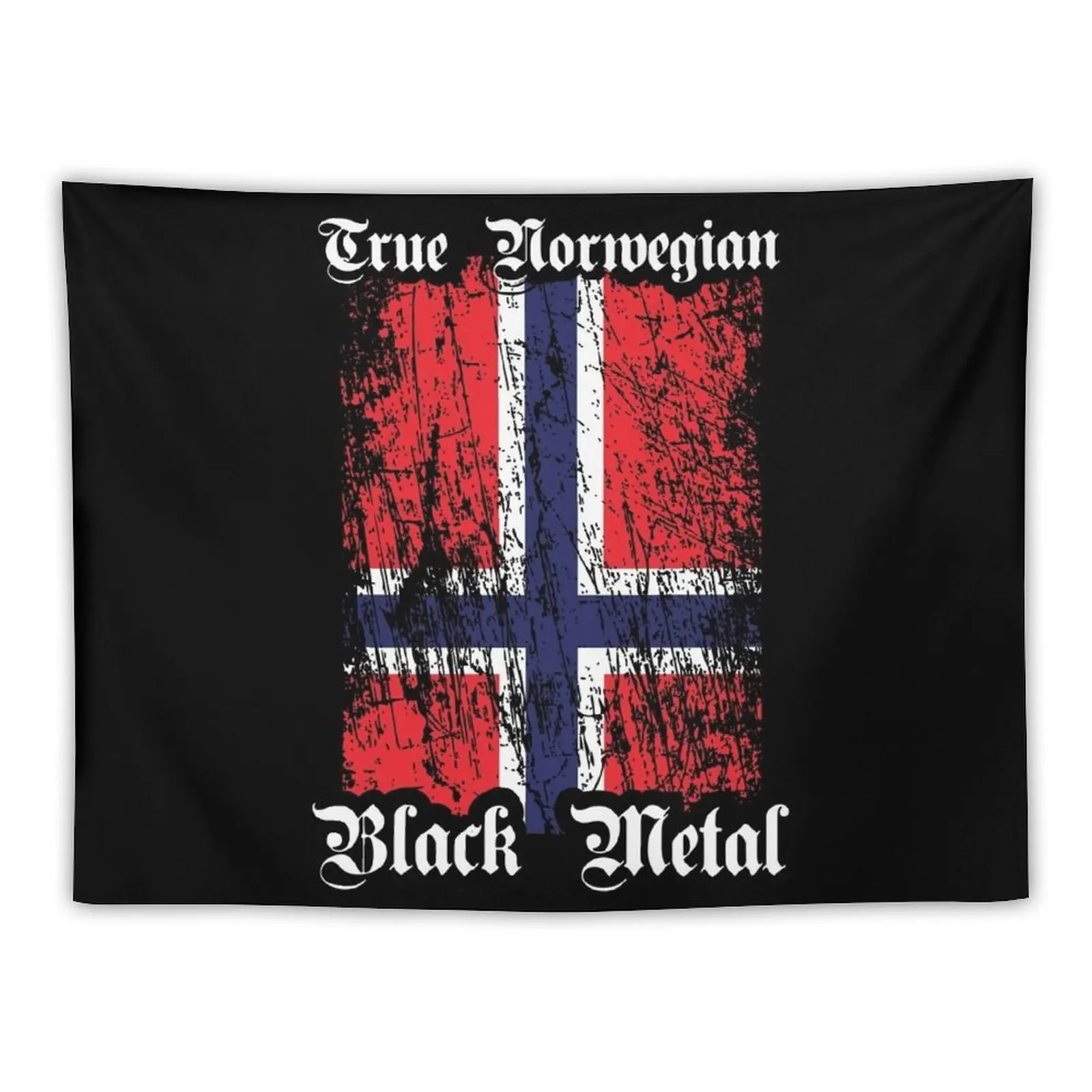 

True Norwegian Black Metal - Norwegian flag upright Tapestry Japanese Room Decor Wallpaper Bedroom Home Supplies