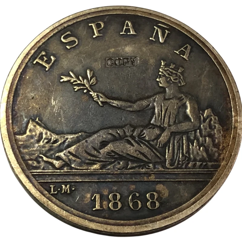 

1868 Spain 5 Pesetas-Pattern Copy Coin