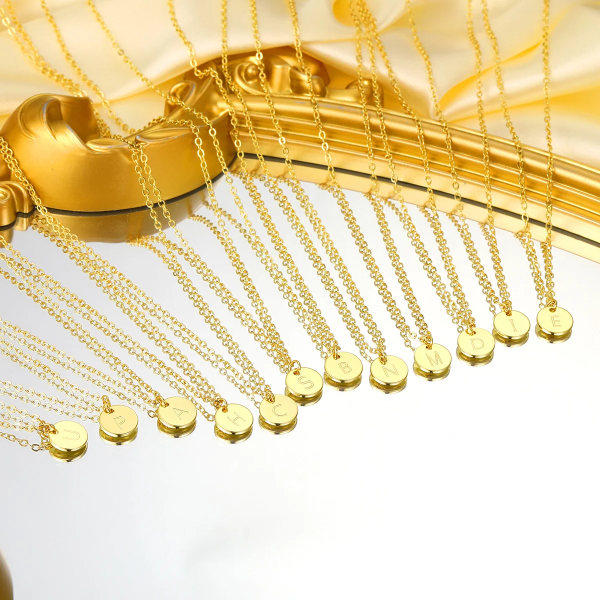 3 Pcs 14K Gold Plated Heart Initial Necklace Sets for Women Fashion Multilayer Letter Choker Necklaces Copper Metal Jewelry Gift