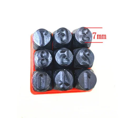 7mm Alphabet Letter Set+0~9 Number Set Kit Tool die Punch Stamp Stamping Case Leather Craft Hand Tools 36pcs/lot