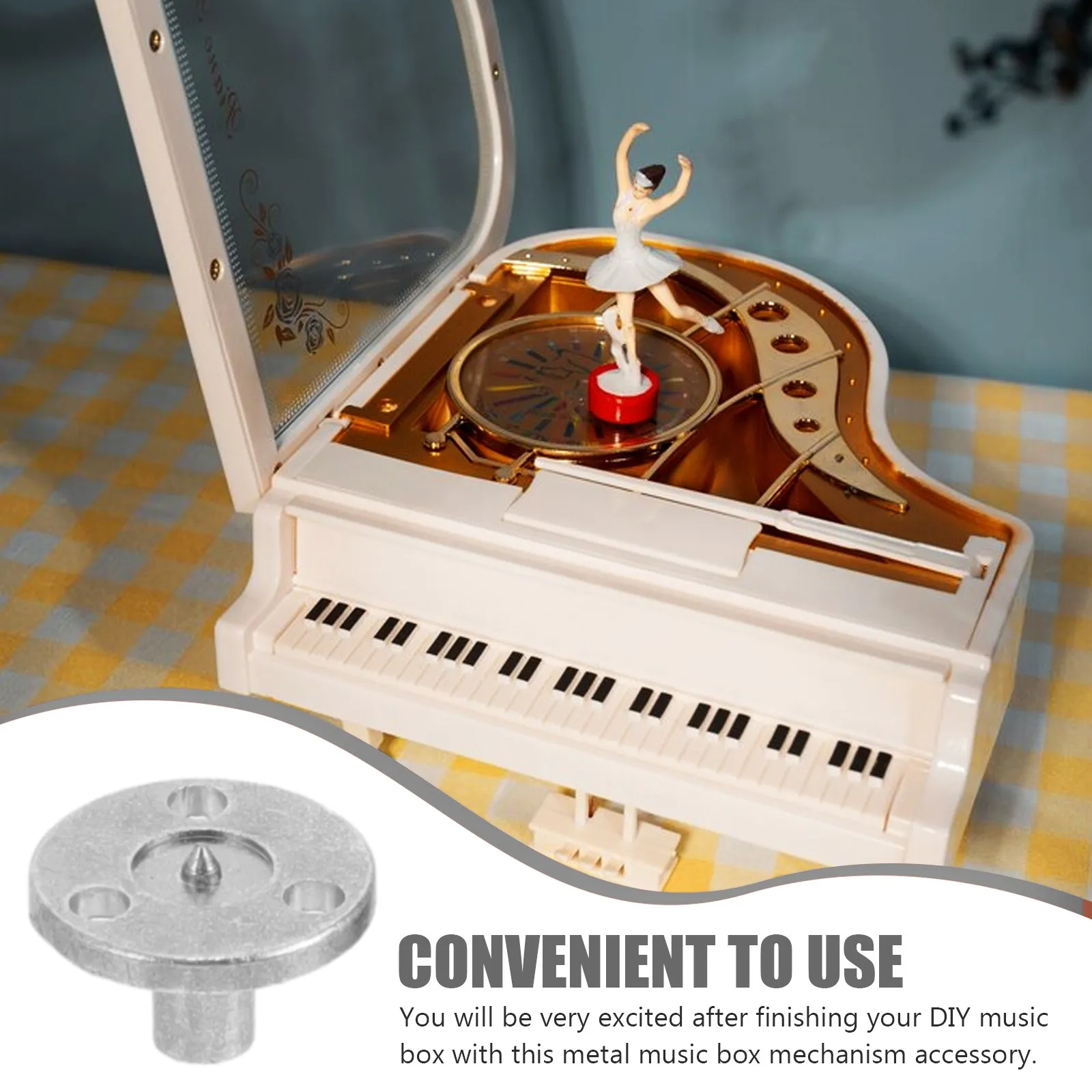 10Pcs 뮤직 박스 메커니즘 베이스 교체 부품 DIY 뮤직 박스 수리용 절묘한 솜씨 견고한 금속 와인더 베이스