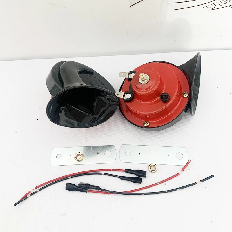 Car Motorcycle 12V/24V Snail Horn 300DB Waterproof Horn Trucks Boats Cars Motorcycles Bicycles Universal Electric