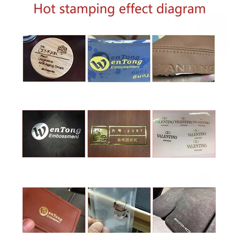 Desktop Slidable Workbench Thermal Press Digital Leather Wood PVC Paper Hot Foil Stamping Machine Embossing Bronzing Tool