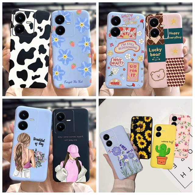 For Vivo Y22S Phone Case Silicone Back Cover for VIVO Y22s Y 22s Candy  Color Cellphone Casing Housing Funda VivoY22S Bumper Capa - AliExpress