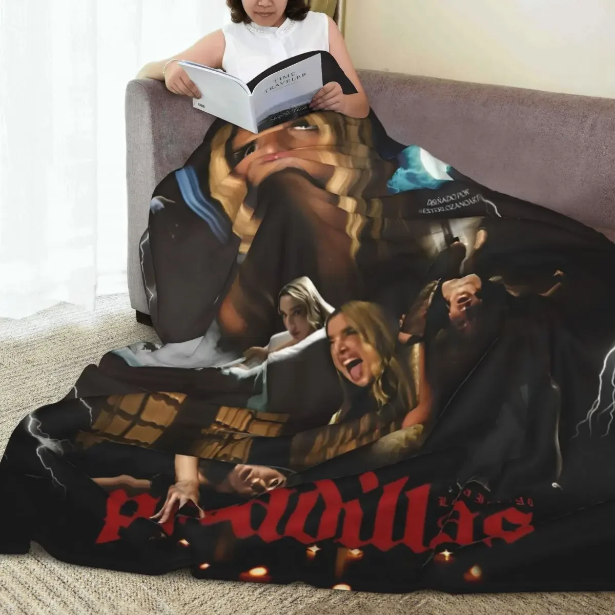 Lolas Indigos Blanket Quality Super Warm Spanish Singer Dancer Throw Blanket Winter Camping Couch Bed Street Trend Bedspread 3