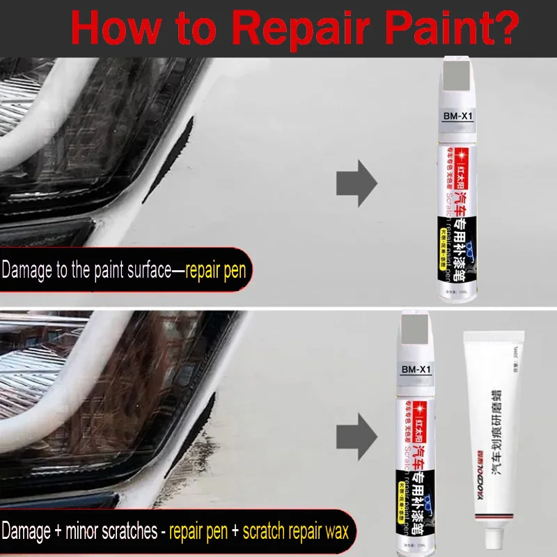 For BMW 3 Series Paint Repair Pen Snow Mountain White Original Car Paint Automotive Supplies BMW 3 Scratch Repair Tool