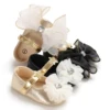 Princess Flower Baby Girl Dress Shoes Cute Infant Mary Jane Flats Non-Slip Rubber Soft Sole First Walkers Toddler Crib Shoes 4