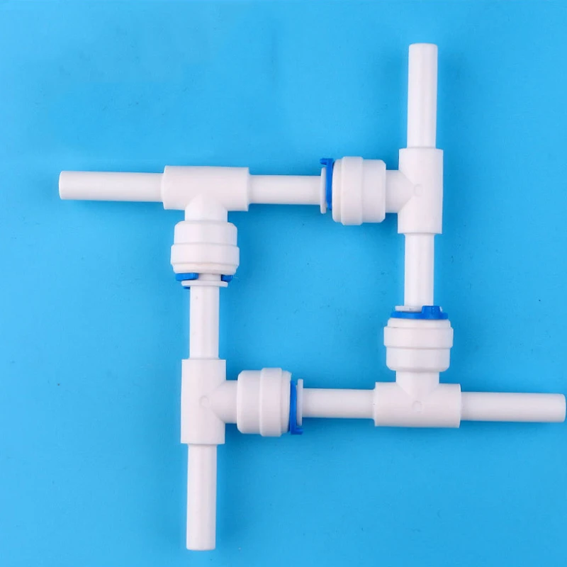 RO Water Plastic Pipe Fitting Straight/Elbow/Tee 1/4" 3/8" Hose OD To 1/4" 3/8" Pipe Reverse Osmosis System Quick Connector