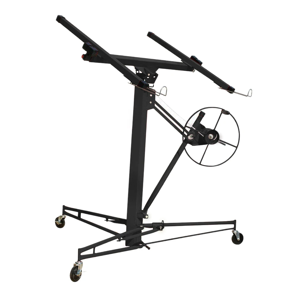 【Breeins】16FT Rolling Drywall Lifter Panel Hoist Jack Tool Heavy Tools