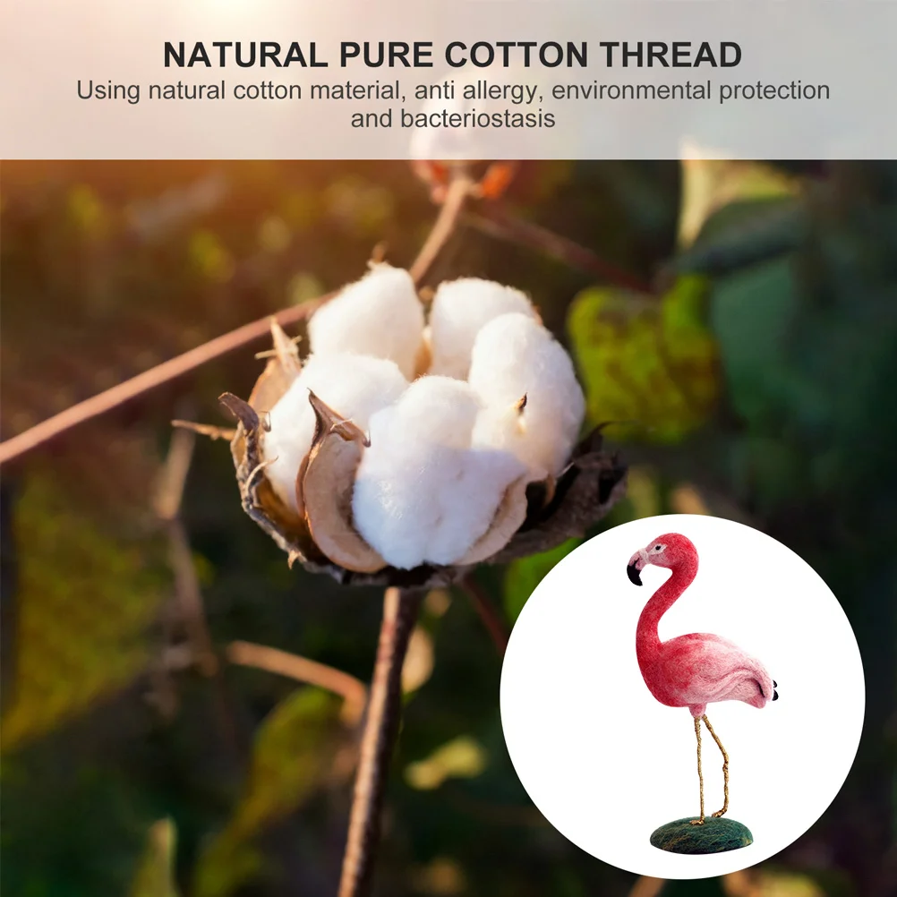 Flamingo Wool Felt Material Set Selected Felt Package Diy Needle Crafts Animal Stitching Tools Crafting Kit