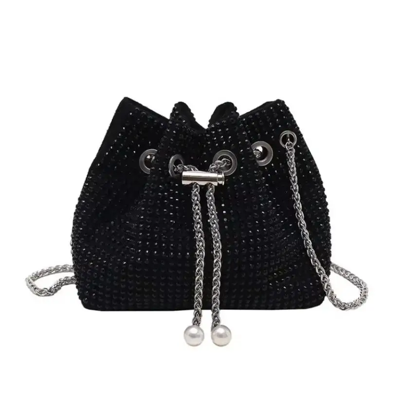 1 Pcs Shoulder Underarm Bag Korean Version Portable Women's Bag Trendy Sequin Decorated Bucket Bag Fashionable Single