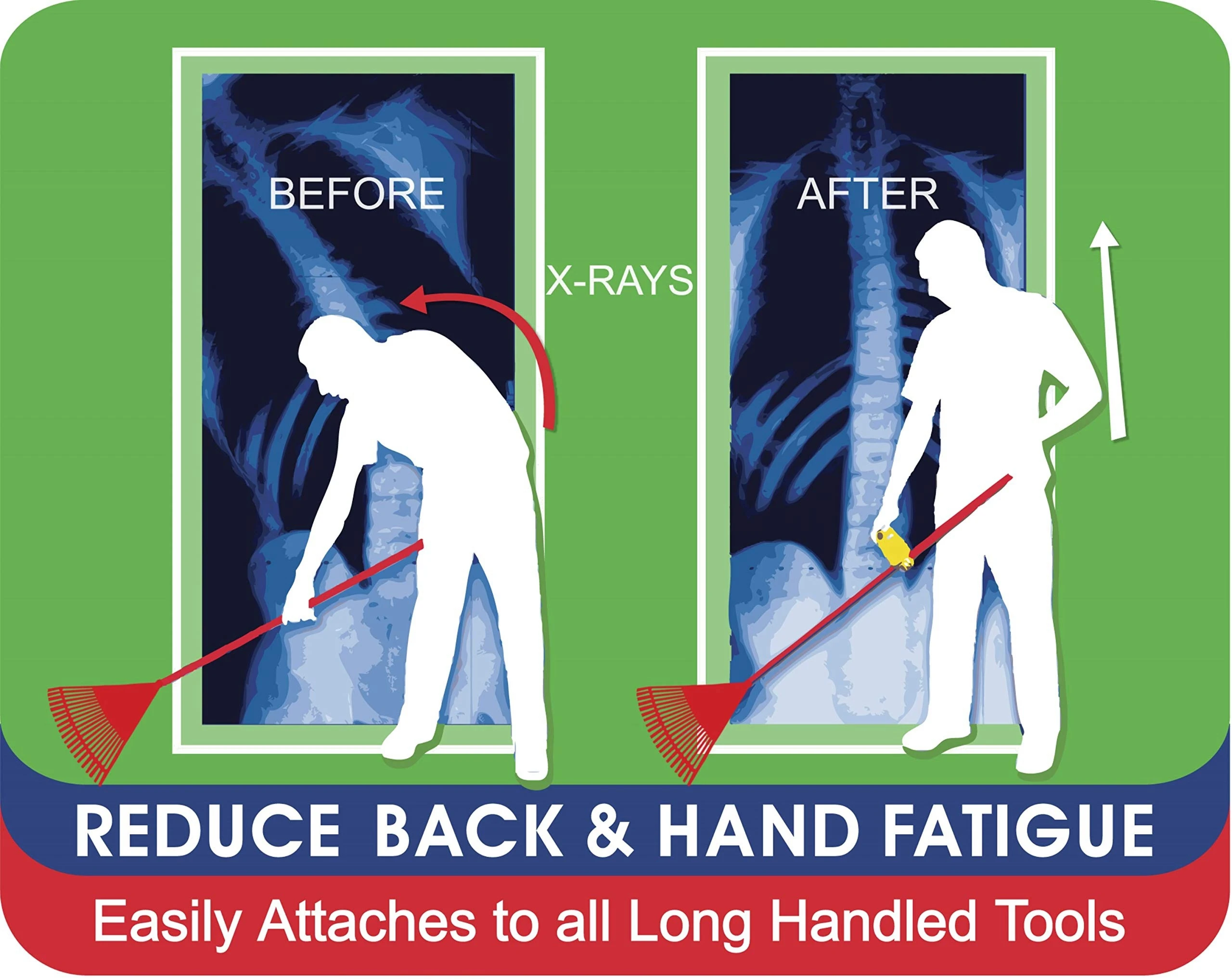 Shovel or Rake Tool Handle Labor-Saving Ergonomic Shovel Work with Garden Shovels Rakes, D Grip Ergonomic Handle Replacement 4