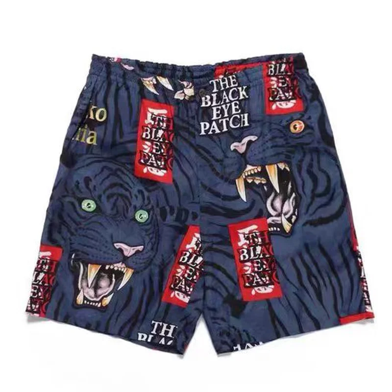 Tiger WACKO MARIA Shorts Men Woman Streetwear Khaki White Blue Summer Beach Style Fashion